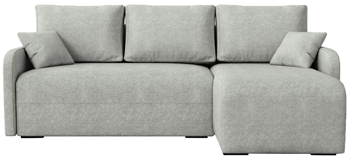 Nowoczesny brązowy narożnik z funkcją spania boucle MALEN