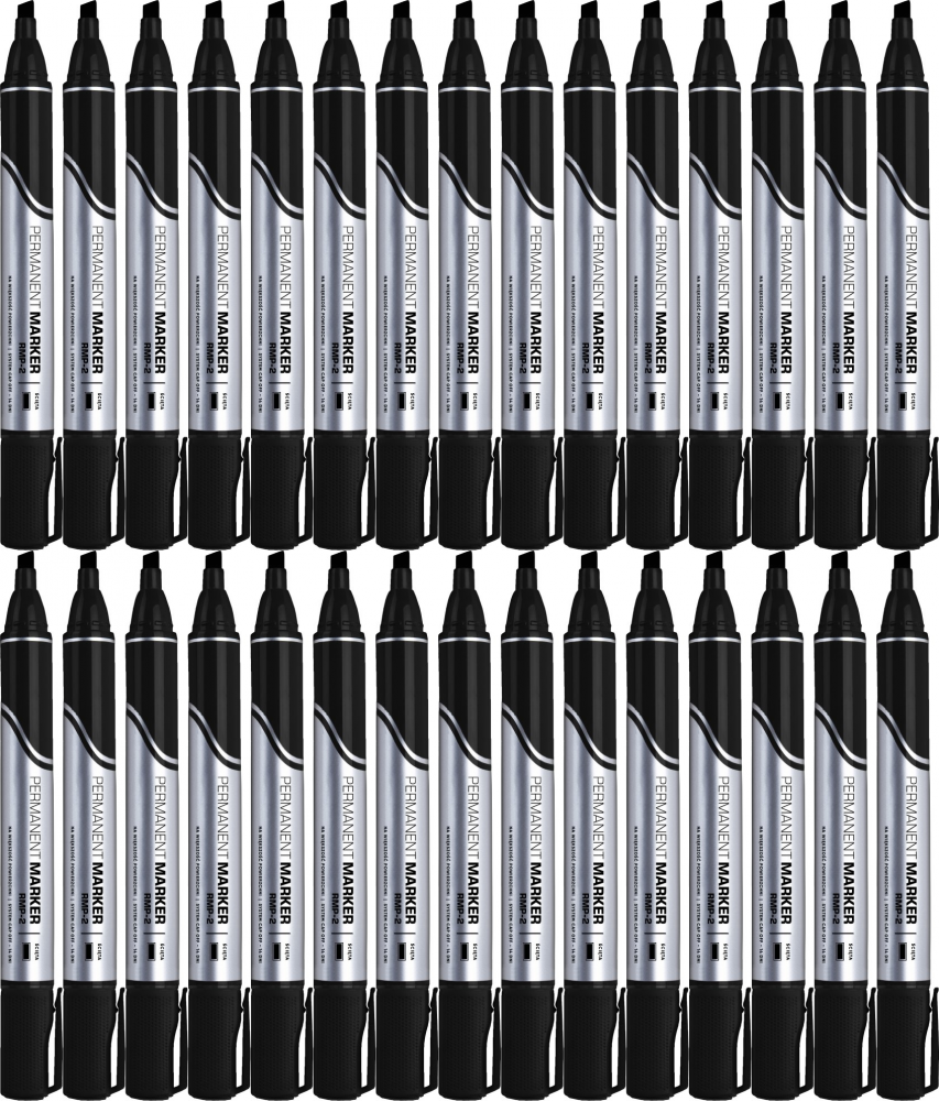 60x Marker permanentny Rystor, RMP-2, ścięta, 1-4mm, czarny