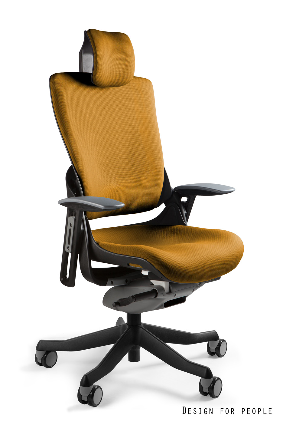 WAU 2 fotel biurowy czarny, tkanina 18 kolorów (Kolor: BL404)