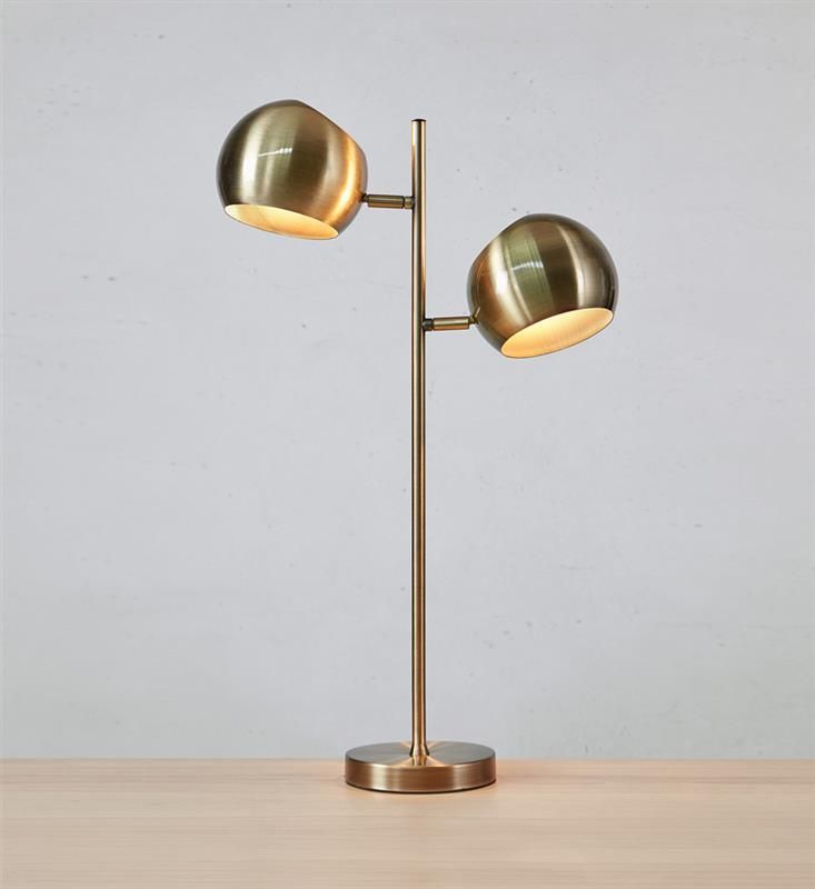 Markslöjd Edgar lampa stołowa 2x40 W mosiądz 108692