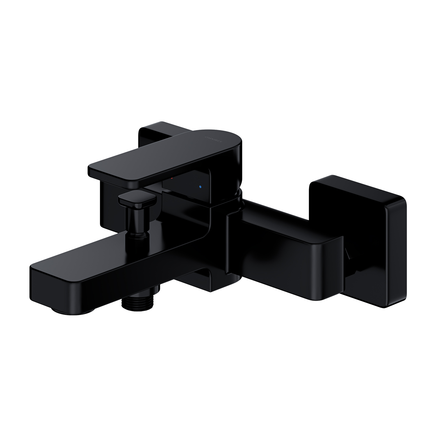 Omnires Baretti bateria wannowo-prysznicowa ścienna czarny mat BA7830BL