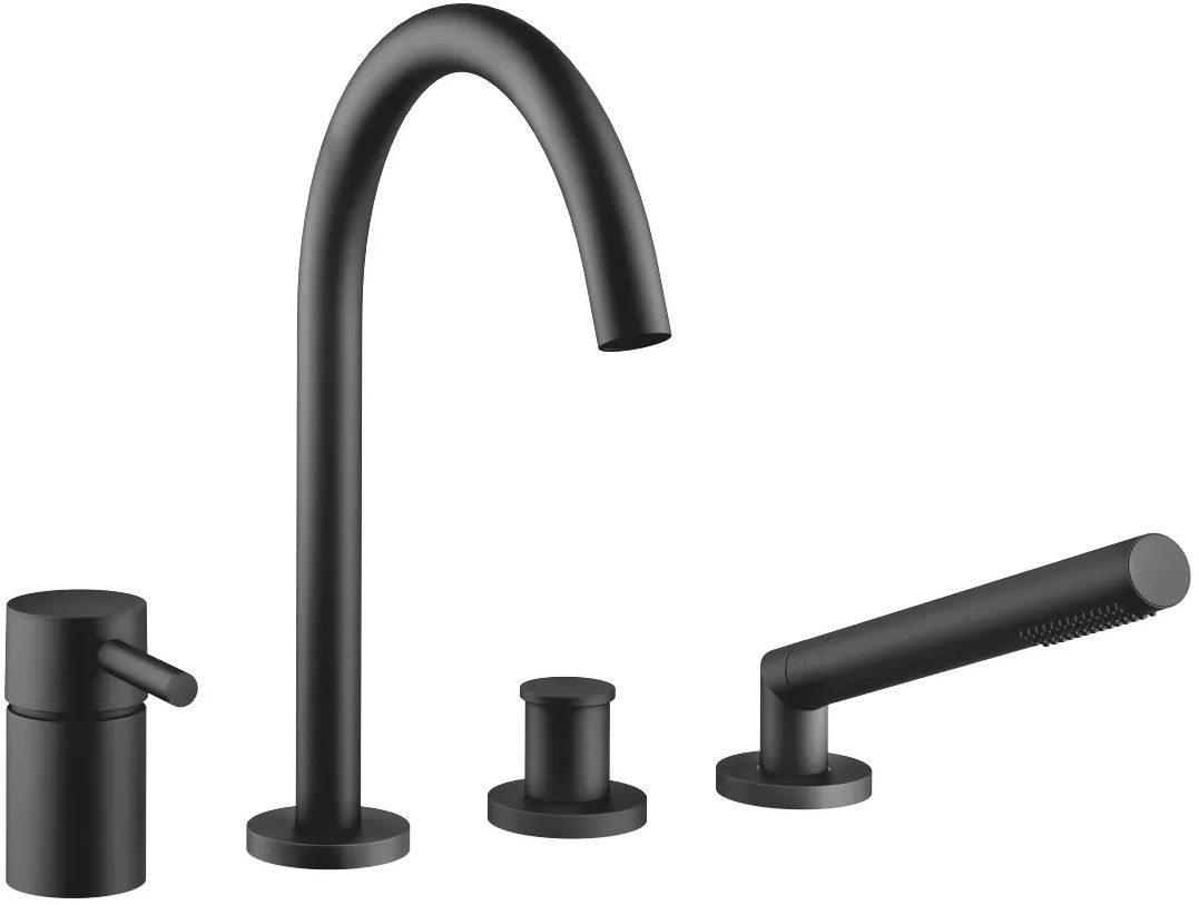 Dornbracht Meta bateria wannowo-prysznicowa 4-otworowa czarny mat 27632661-33