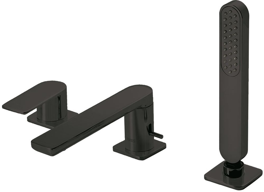 Tres Loft Colors bateria wannowo-prysznicowa 3-otworowa czarny mat 200.162.03.NM