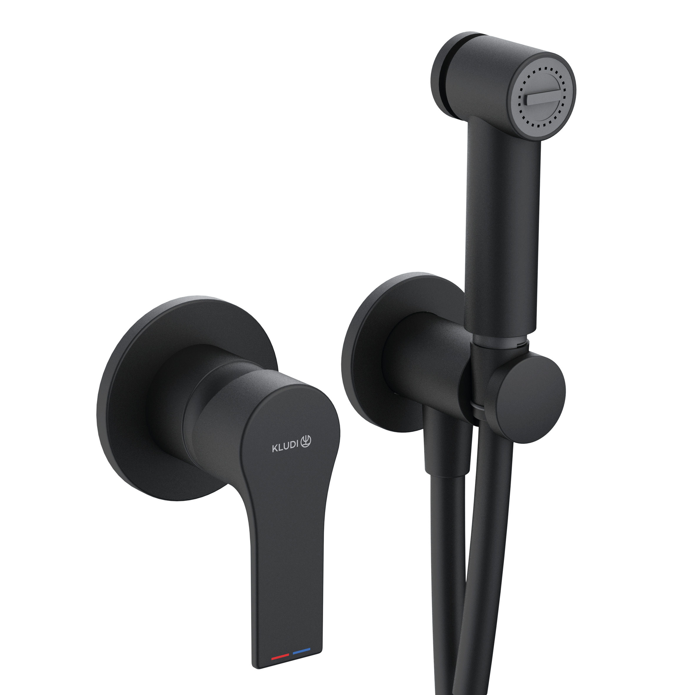 Kludi Zenta SL bateria bidetowa podtynkowa czarny mat 489983965