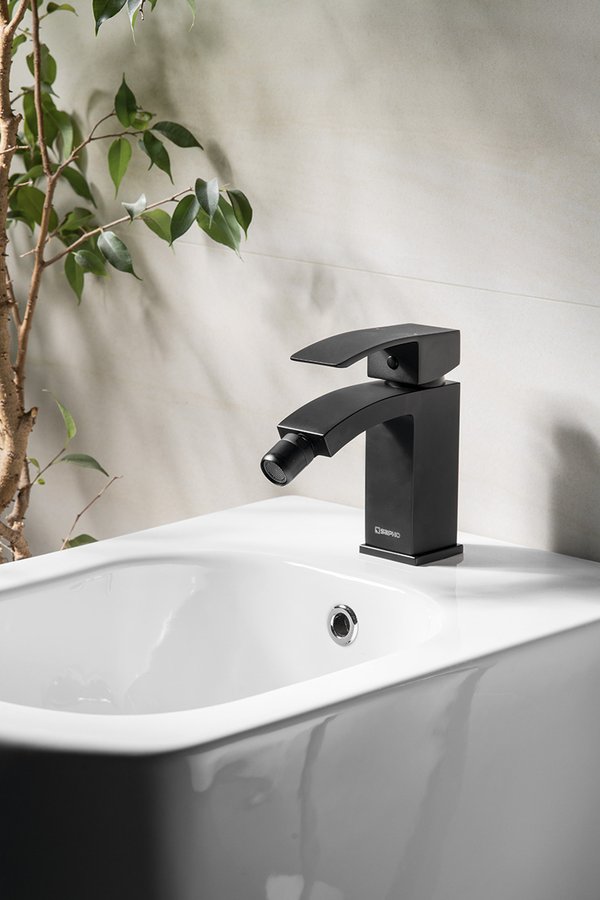 Sapho Ginko bateria bidetowa stojąca czarny mat 1101-03B