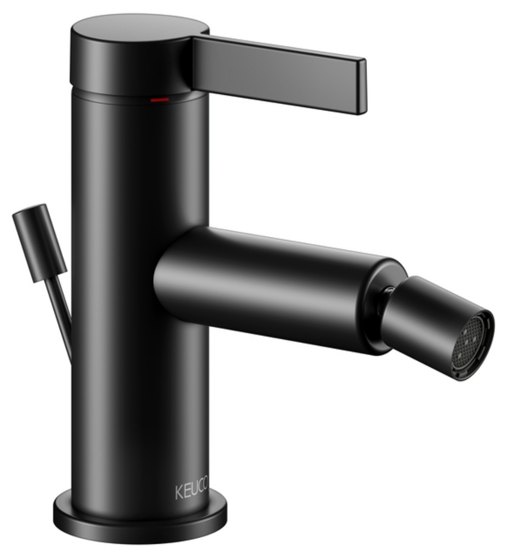 Keuco IXMO Pure bateria bidetowa stojąca czarny mat 59509371000