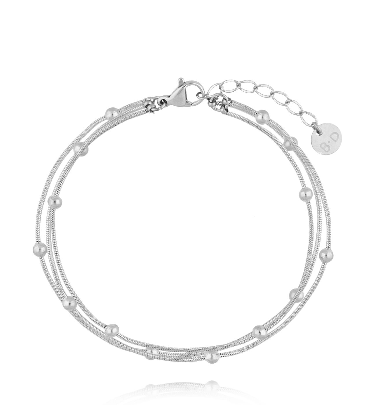 Bransoletka srebrna z kuleczkami BSY0298