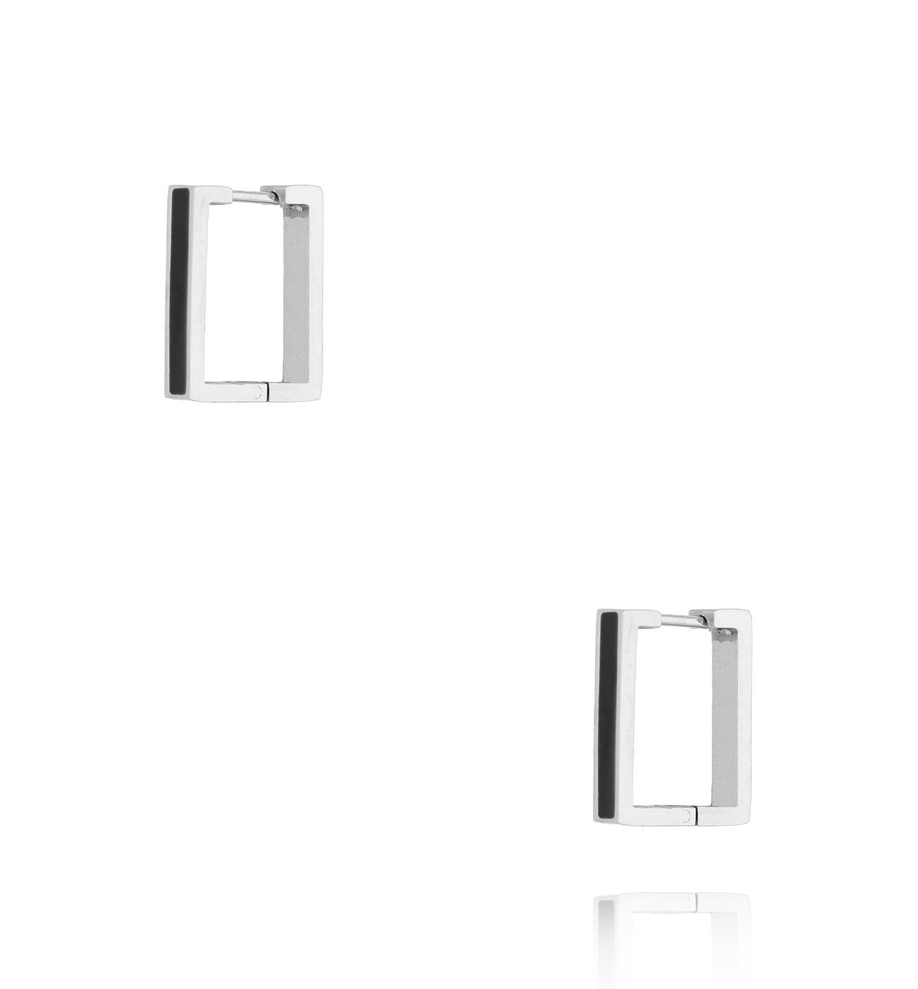 Kolczyki srebrne prostokąty I'm right KSA1317