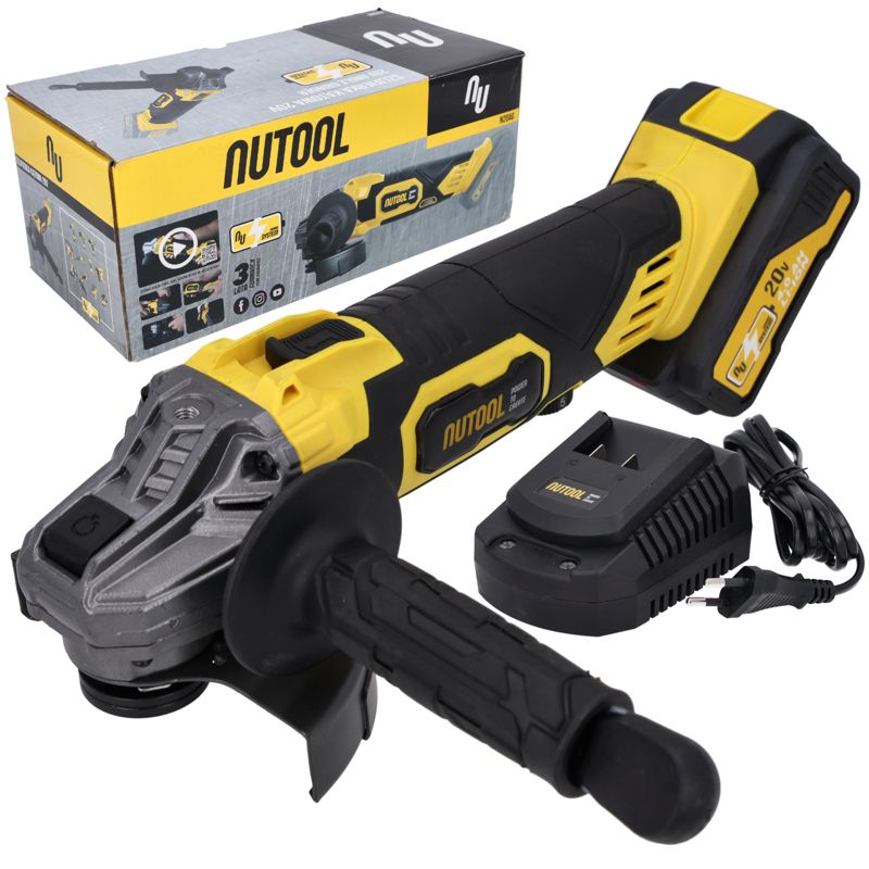 Szlifierka kątowa NuTool N20AG 125mm regulacja obrotów aku 4 Ah + ładowarka