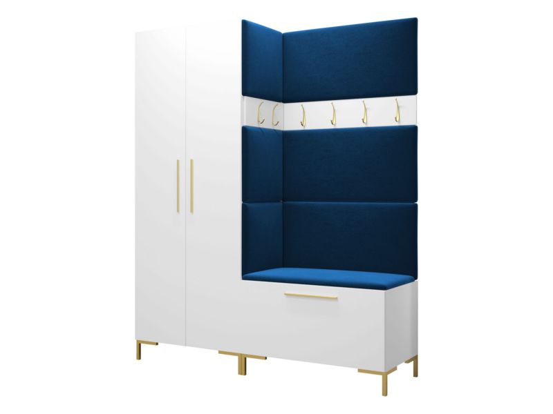 Garderoba MIRJAN 24 Zilion I biały + granatowy 1 kpl.