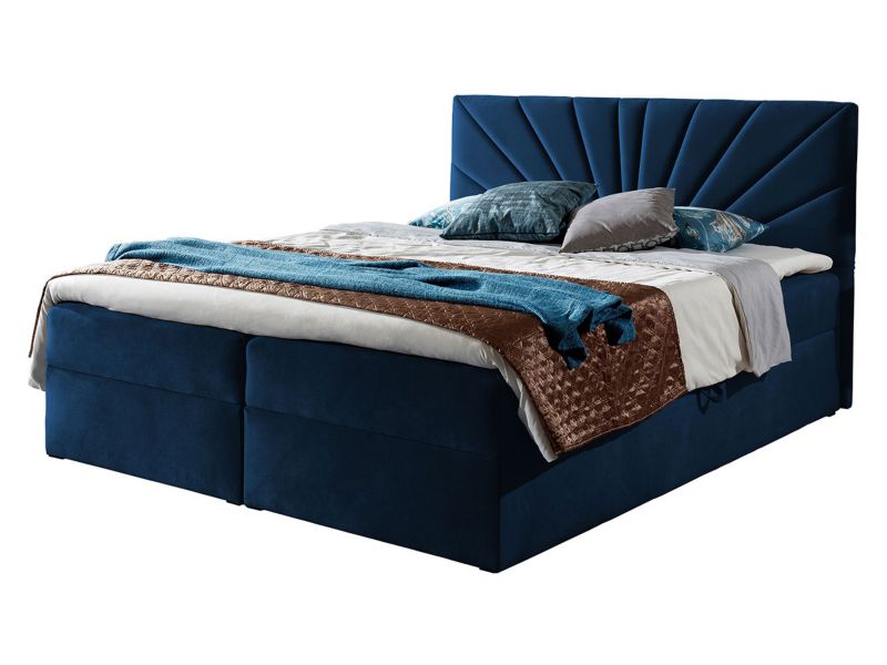 Łóżko kontynentalne MIRJAN 24 Top 4 140x200 ciemny szafir 1 szt.