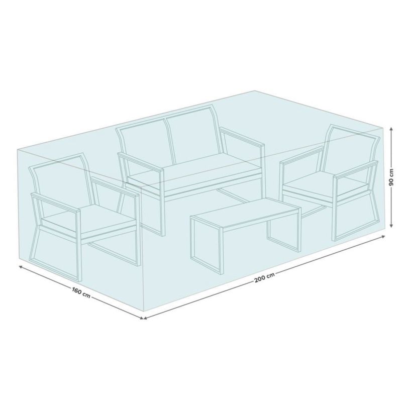 Pokrowiec na Meble Ogrodowe Esti&Esta 200x160x90 cm Wodoodporny Szaroniebieski 1 szt.