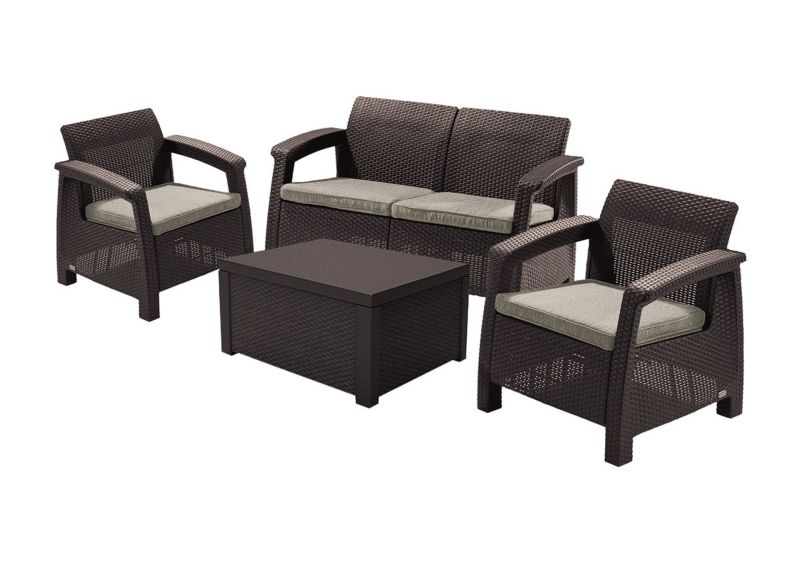 Meble ogrodowe Keter Corfu Box zestaw Braz, 1 kpl.