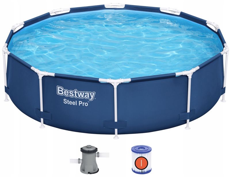 Basen Ogrodowy Bestway Stelażowy Steel Pro z Pompą 305x76 cm 56679 1 szt