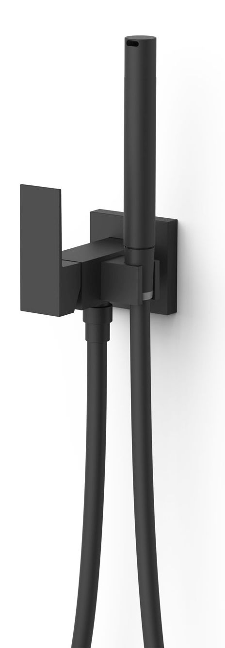 Tres Cuadro bateria bidetowa podtynkowa czarny mat 00612302NM