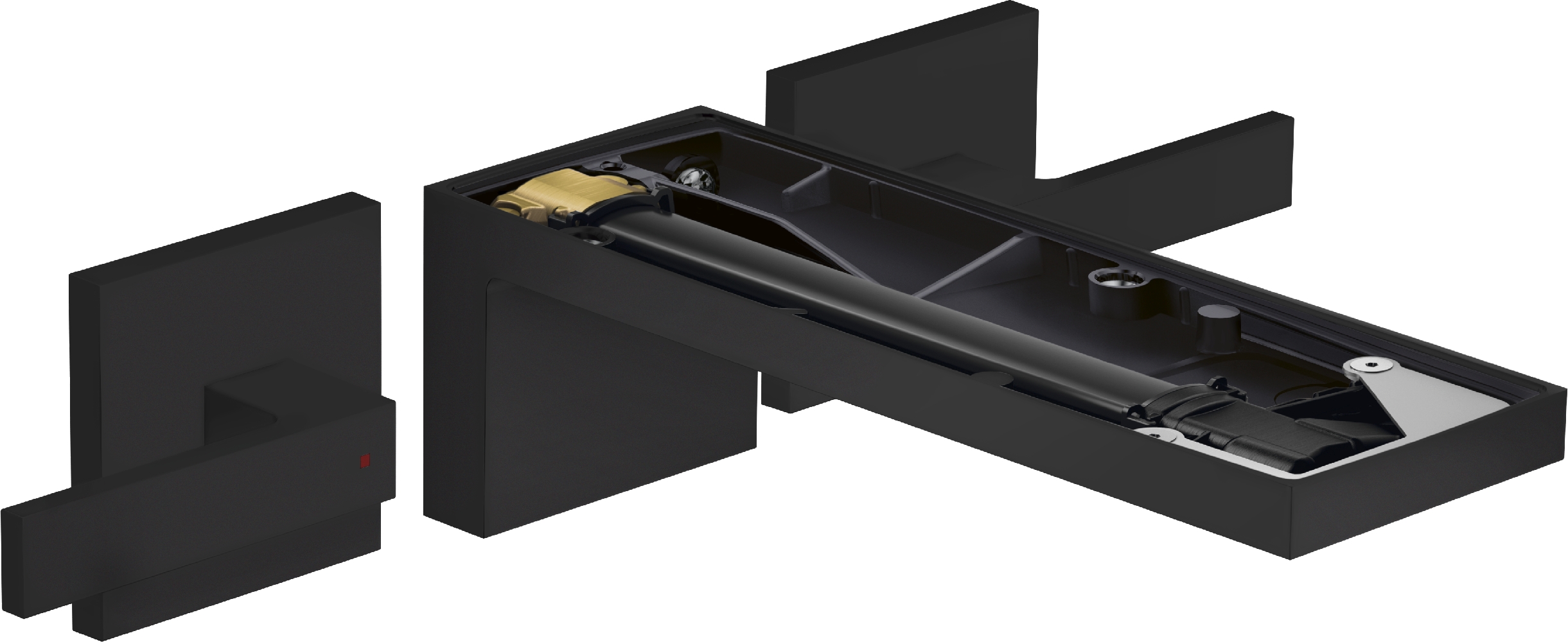 Axor MyEdition bateria umywalkowa podtynkowa 3-otworowa czarny mat 47082670