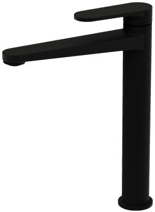 LaVita Cetus bateria umywalkowa stojąca wysoka czarny mat