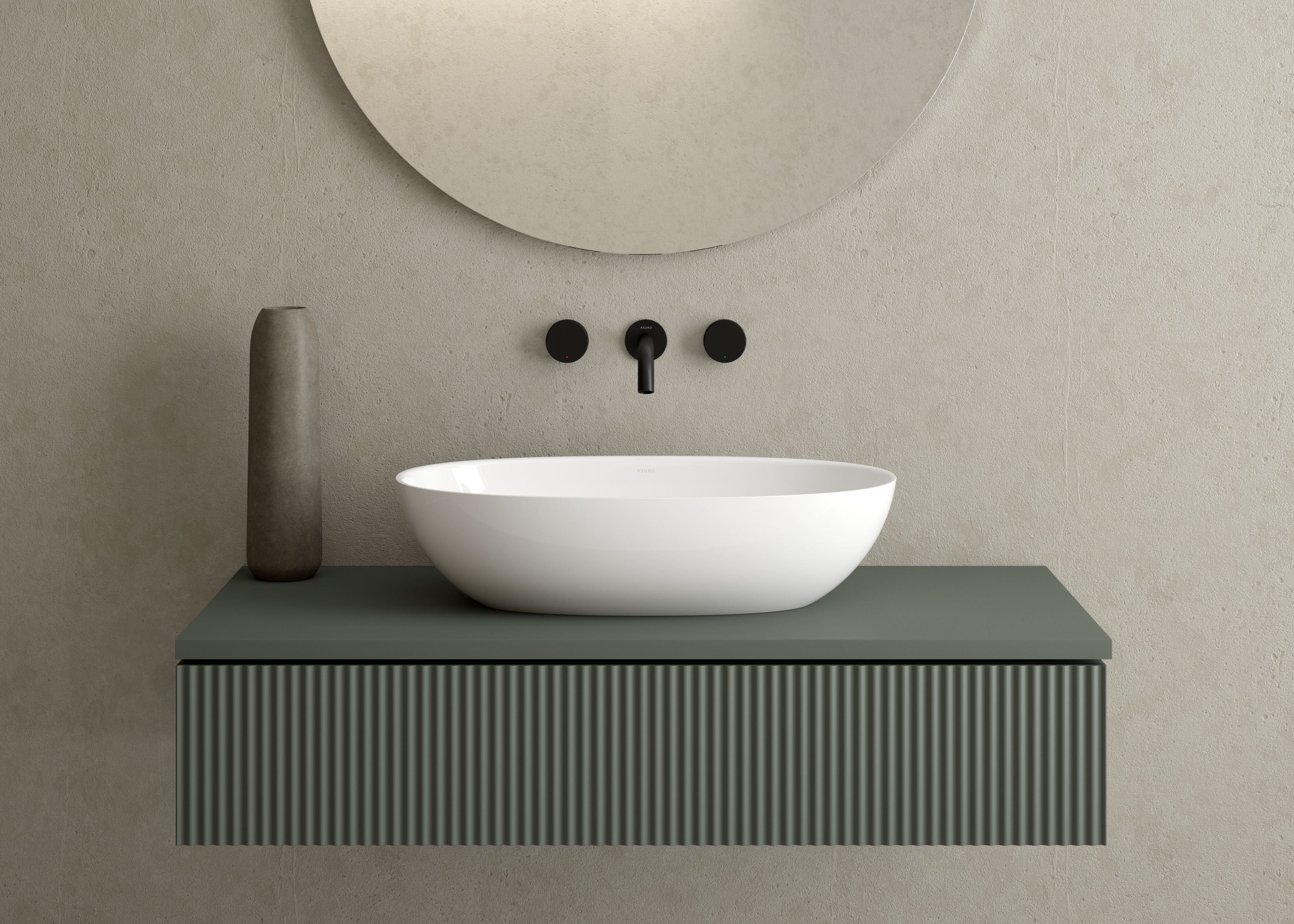 Ksuro 01 bateria umywalkowa podtynkowa czarny mat 10002030 - Wysyłka w 24h