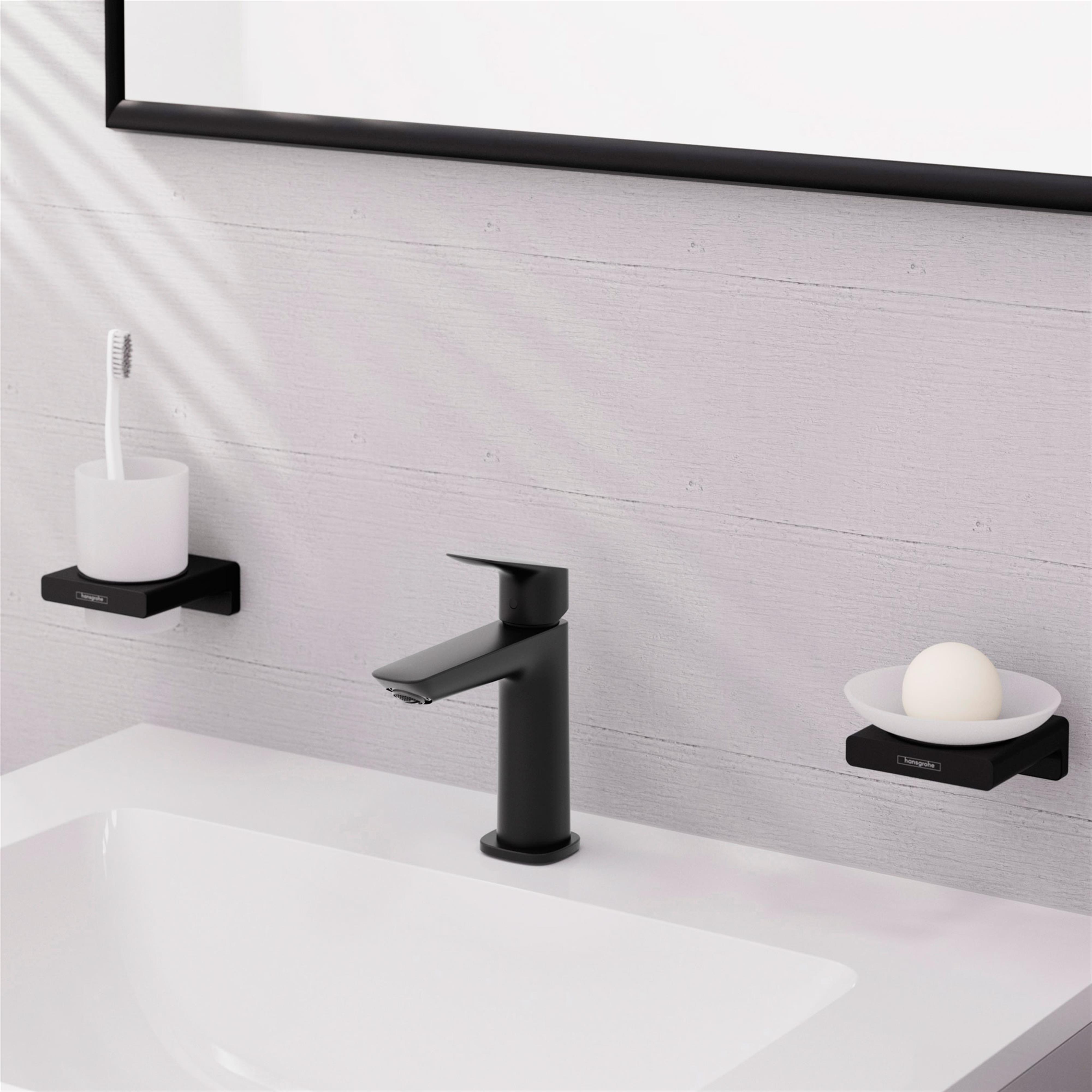 Hansgrohe Logis bateria umywalkowa stojąca czarny mat 71255670