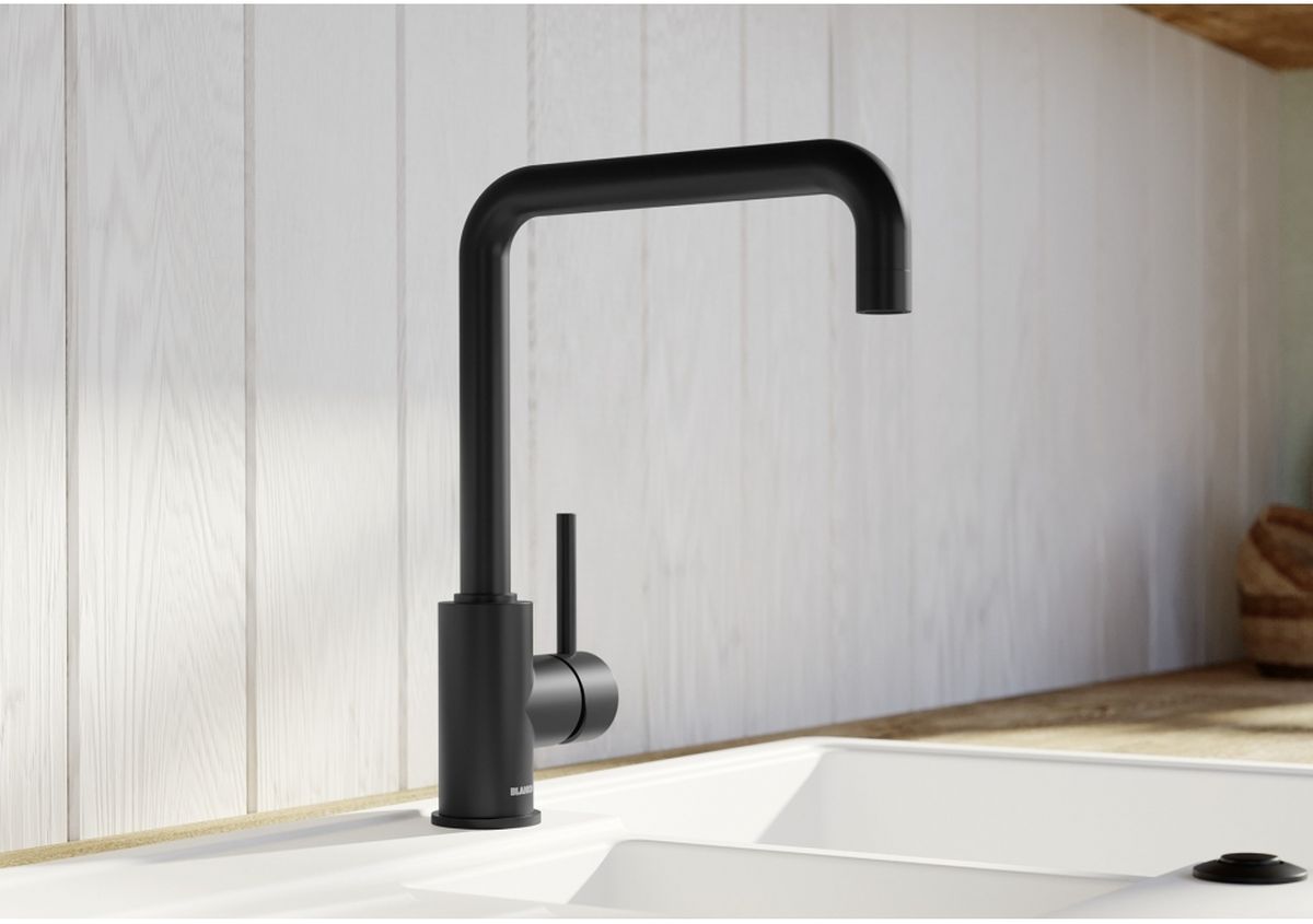 Blanco Mili bateria kuchenna stojąca czarny mat 526665