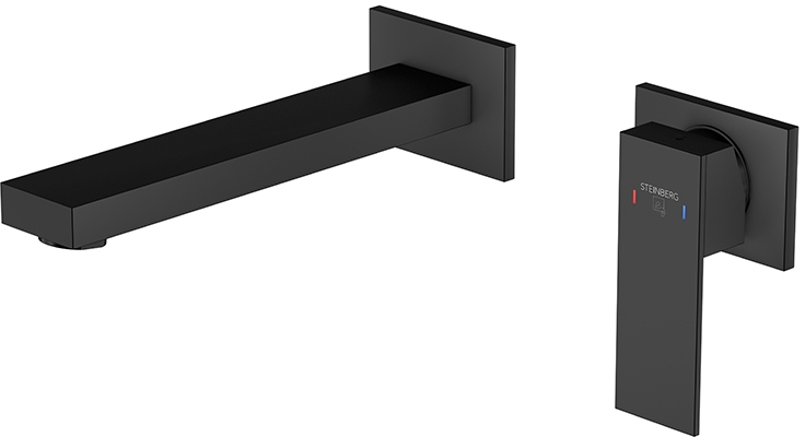 Steinberg 160 bateria umywalkowa podtynkowa czarny mat 16018143S