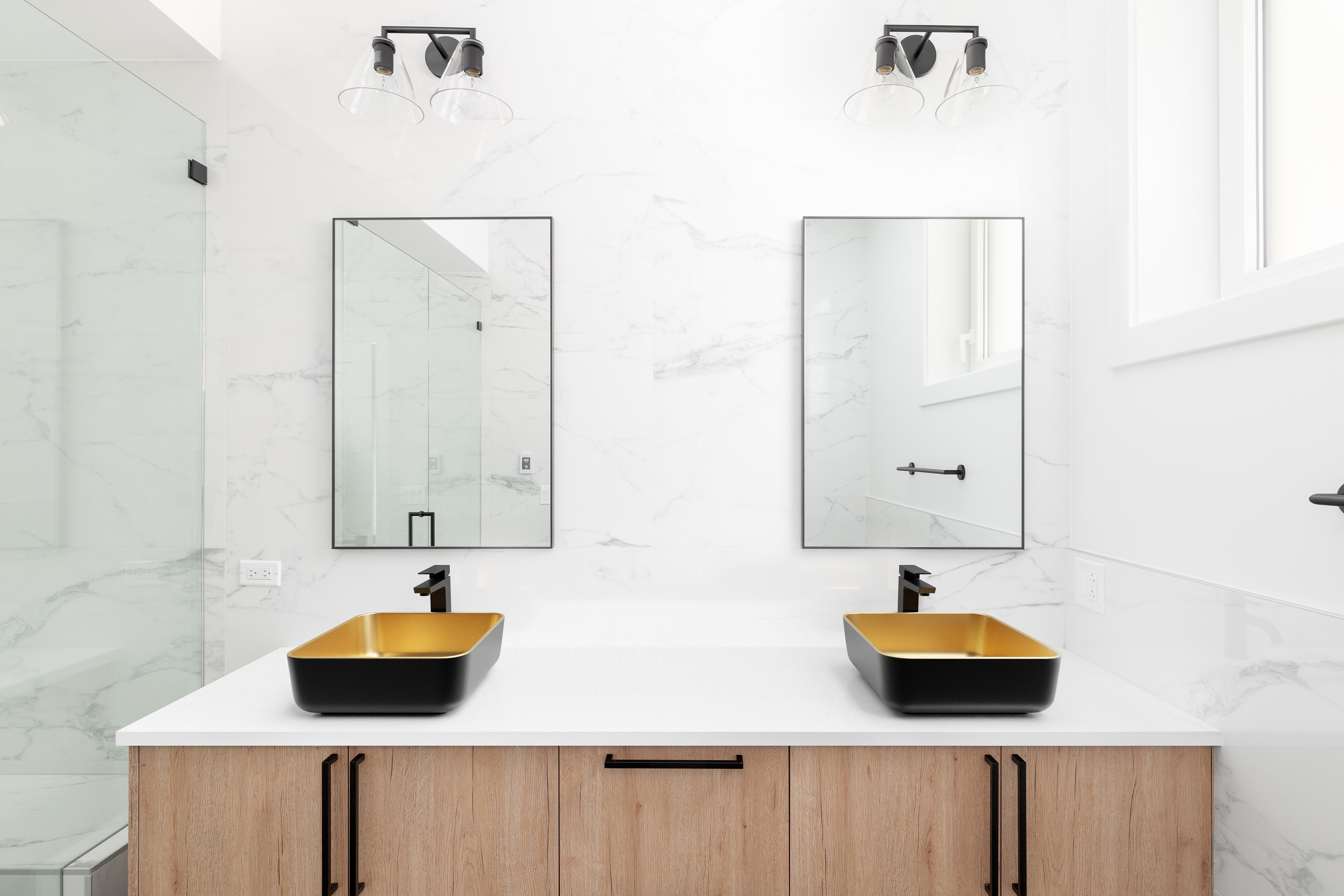 Invena Paros bateria umywalkowa stojąca wysoka czarny mat BU-09-W04