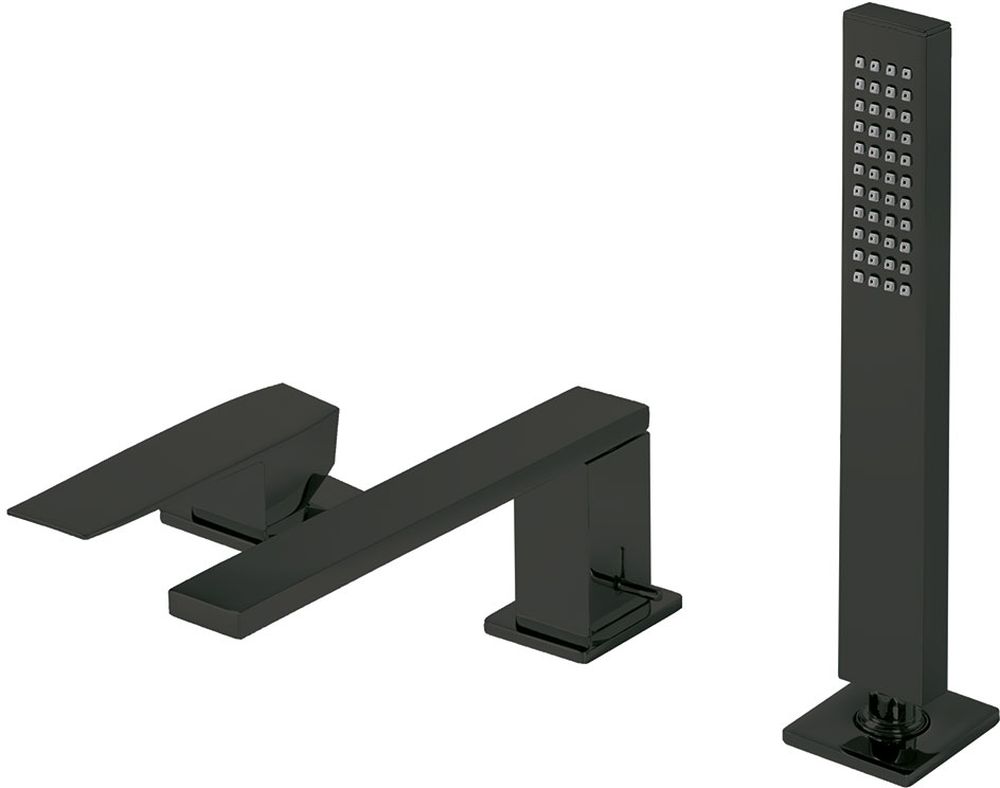 Tres Slim Exclusive bateria wannowo-prysznicowa 3-otworowa czarny mat 202.161.03.NM