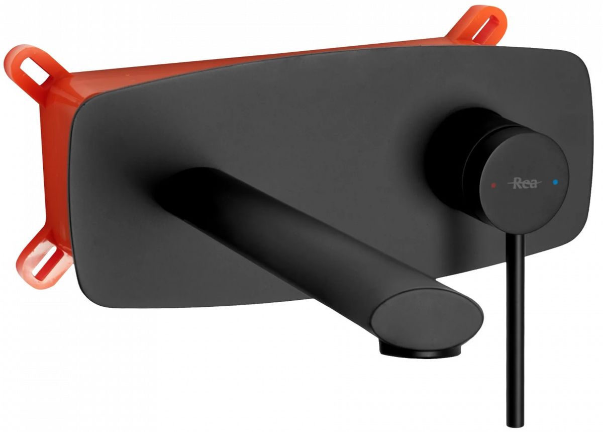 Rea Oval bateria umywalkowa podtynkowa czarny mat REA-B8860