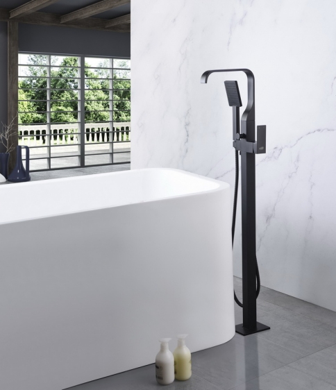 Blue Water Toronto bateria wannowa wolnostojąca czarny mat TOR-BWP.090CZARNYMAT