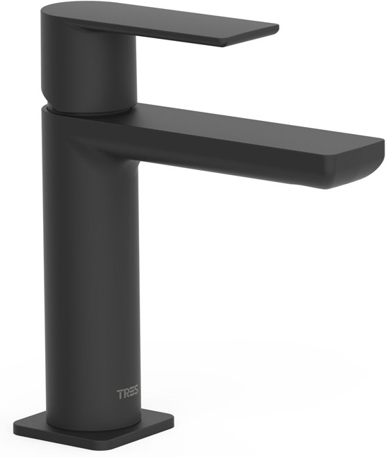 Tres Loft-Tres bateria umywalkowa stojąca czarny mat 20010301NM