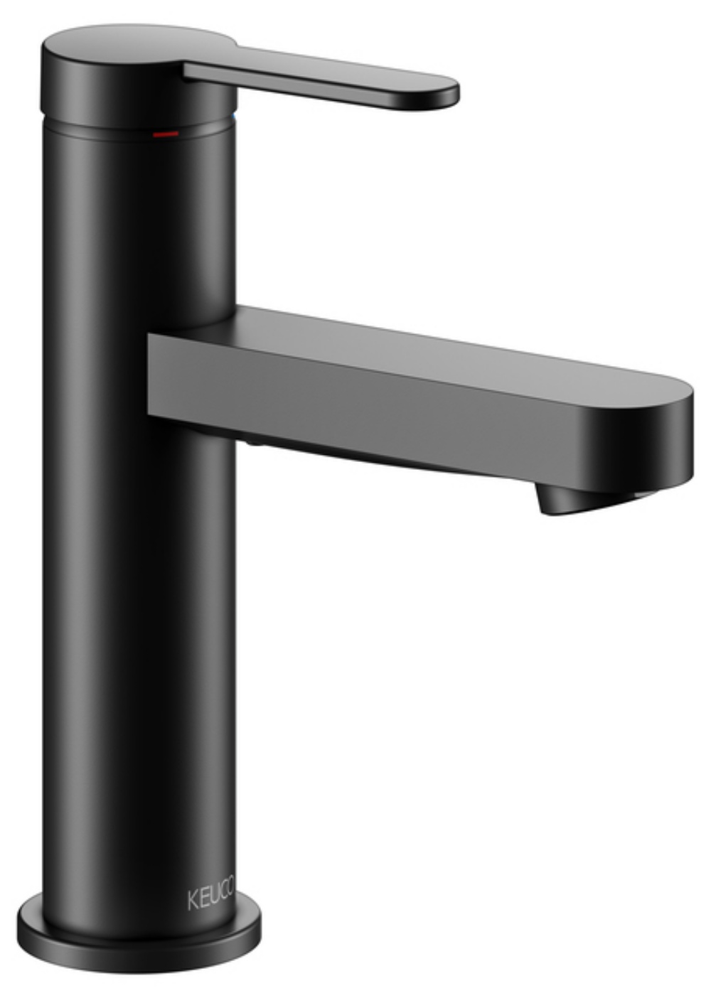 Keuco IXMO Flat bateria umywalkowa stojąca czarny mat 59502373100