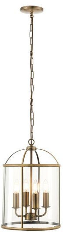 Endon Lambeth lampa wisząca 4x40W złoto/mosiądz 69455