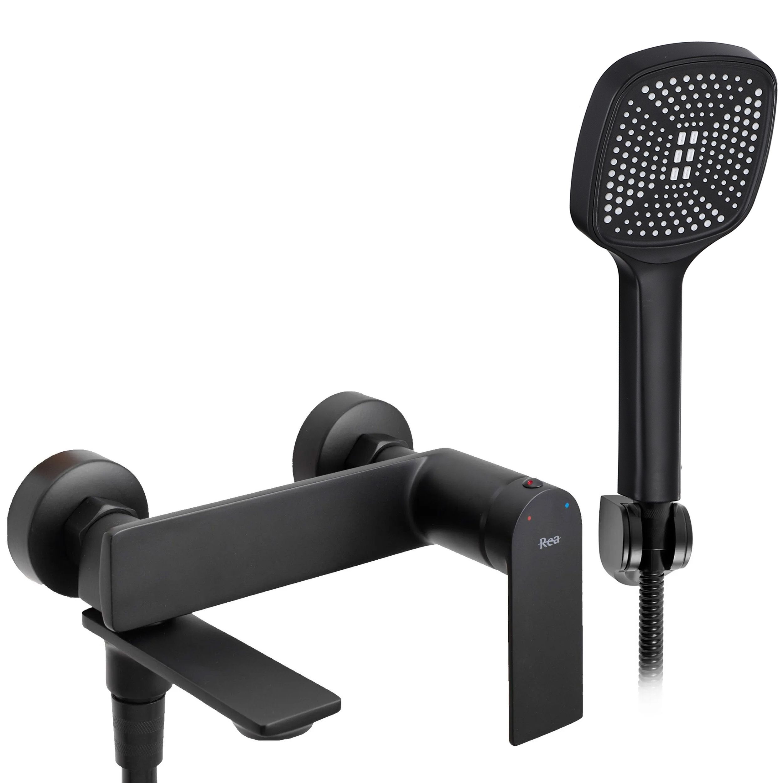 Rea Storm bateria wannowo-prysznicowa ścienna czarny mat REA-B9989