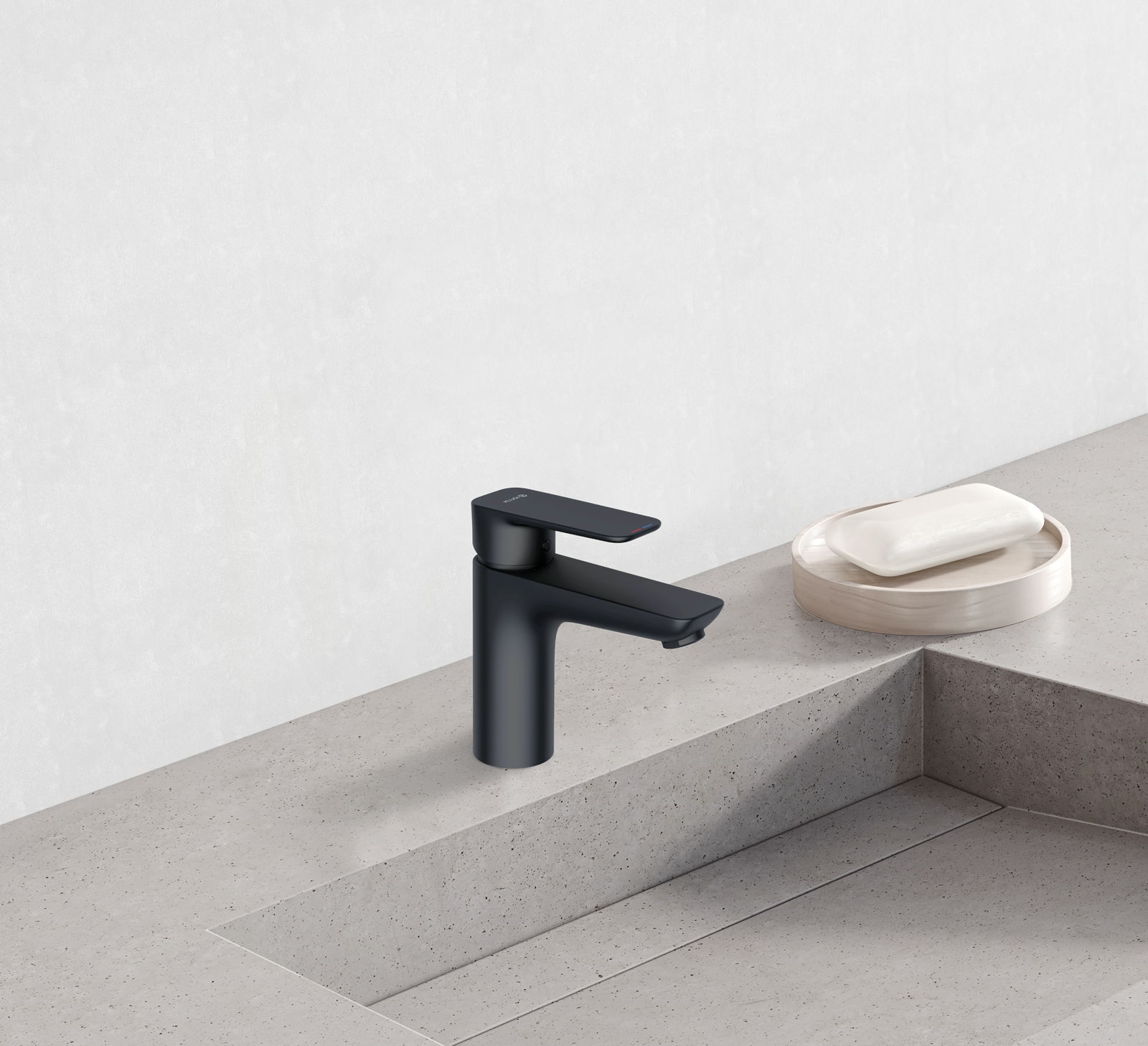 Kludi Pure&Style bateria umywalkowa stojąca czarny mat 400283975