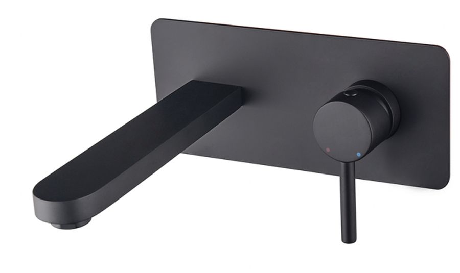 Besco Varium Modern bateria umywalkowa podtynkowa czarny mat BU-MVS-CZ