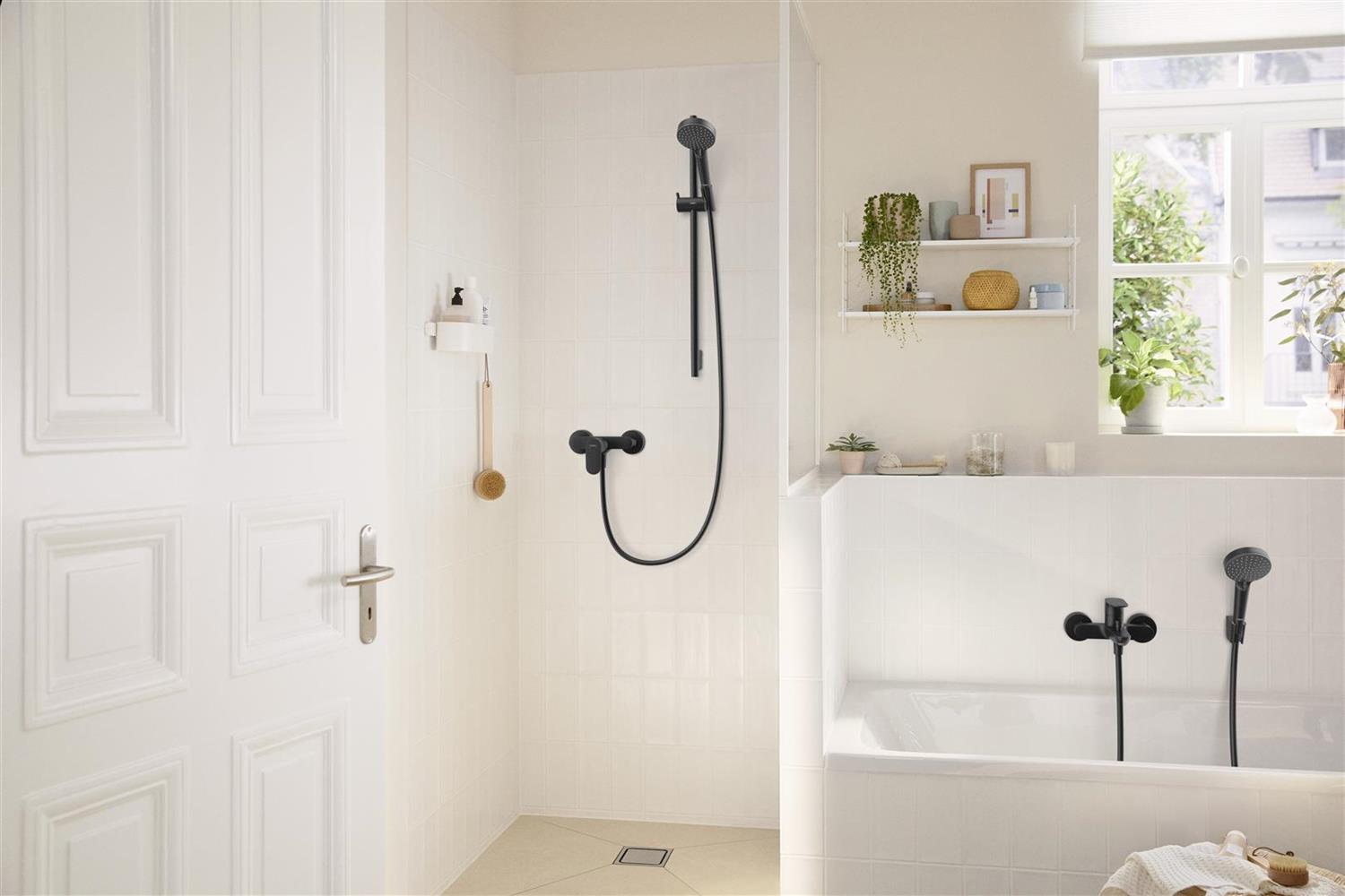 Hansgrohe Rebris S bateria prysznicowa ścienna czarny mat 72643670
