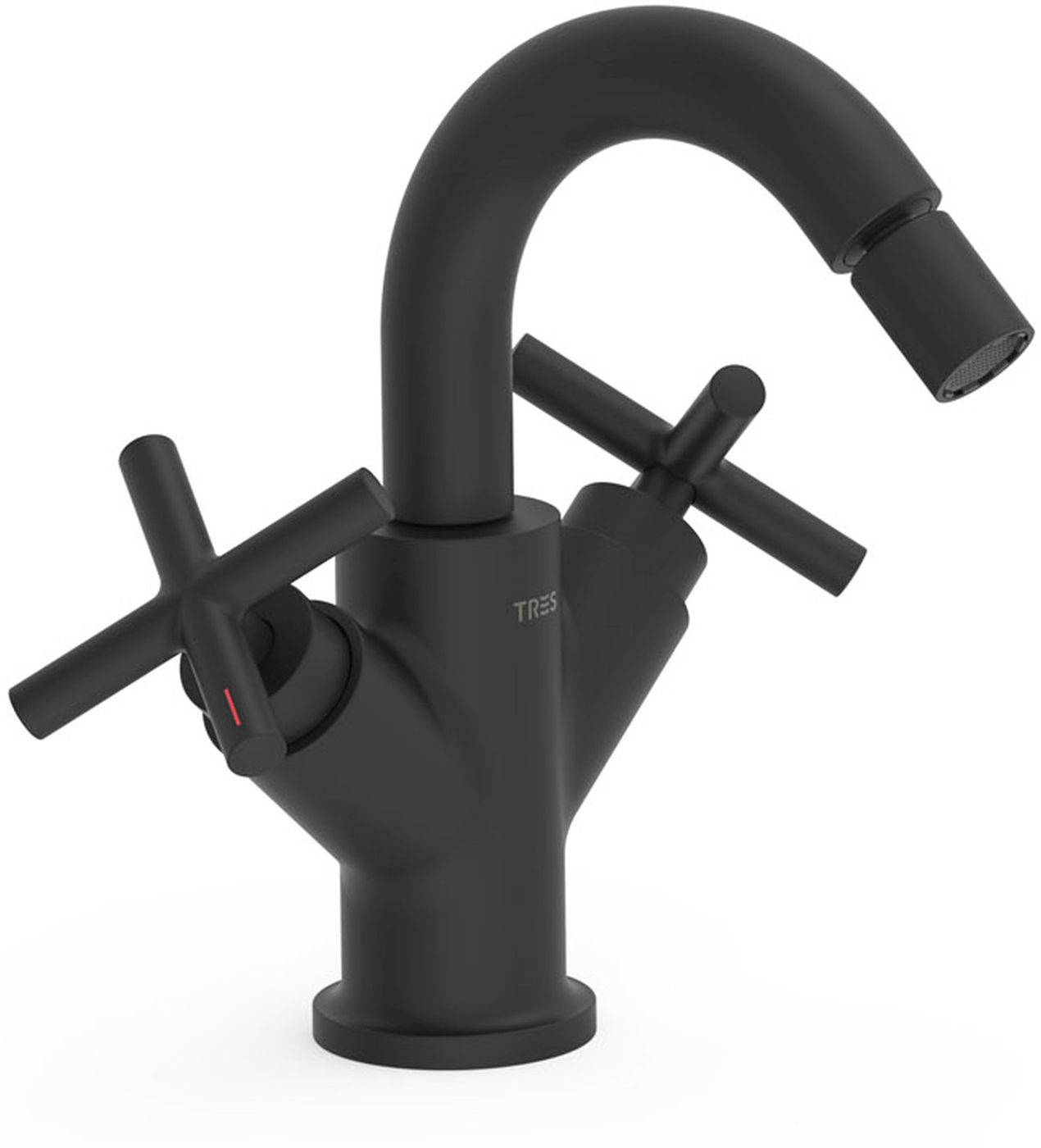 Tres Mont Blanc bateria bidetowa stojąca czarny mat 28312001NM