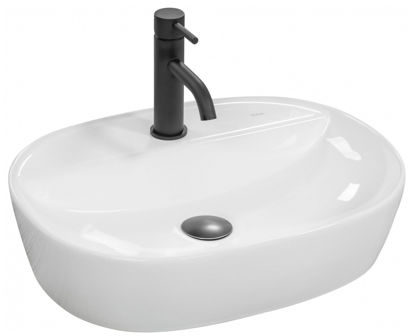 Rea Carina umywalka 50x38,5 cm nablatowa biała REA-U0568 - Wysyłka w 24h