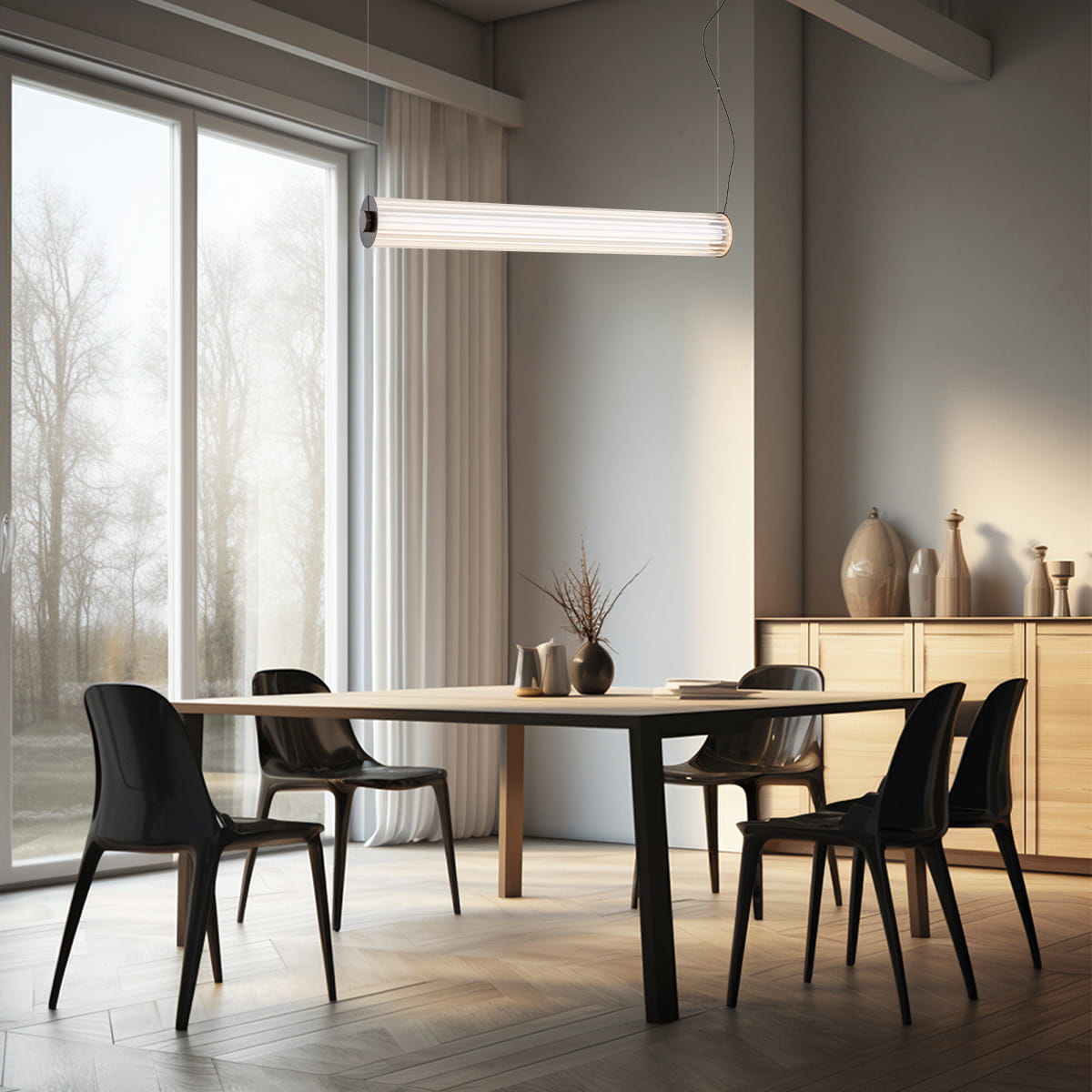 Argon Hampton lampa wisząca 1x60 W przezroczysta-tytan 8628