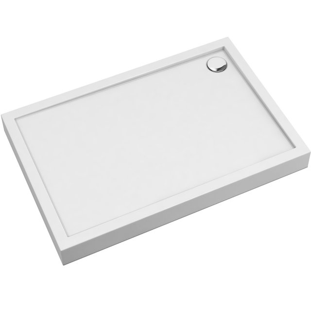 OMNIRES Brodzik prostokątny CAMDEN 100x80x12 biały połysk CAMDEN80-10