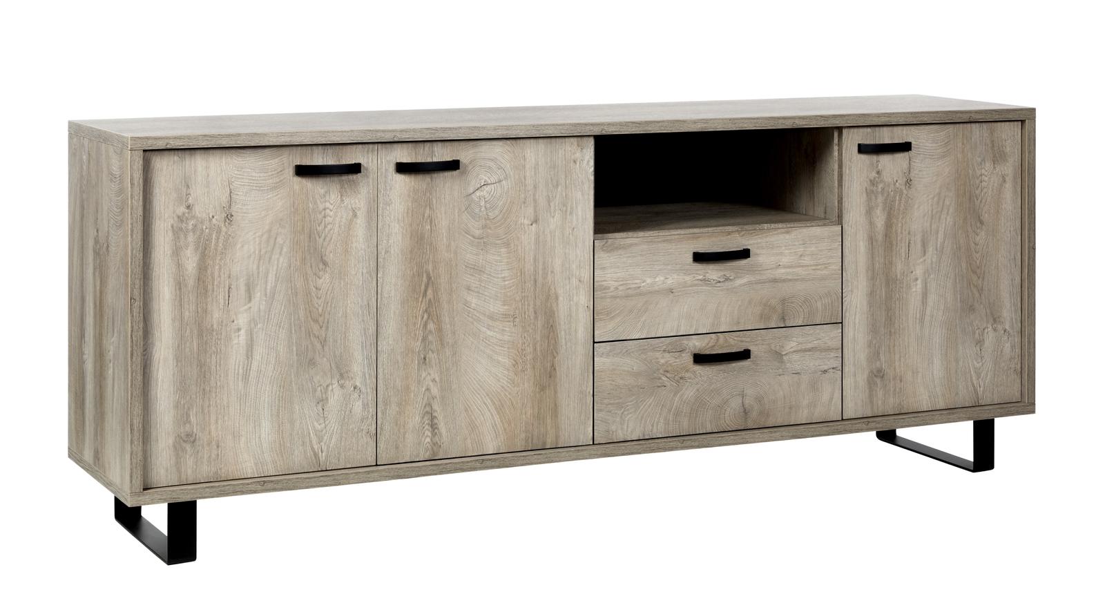 Como szara dębowa ekstra duża komoda