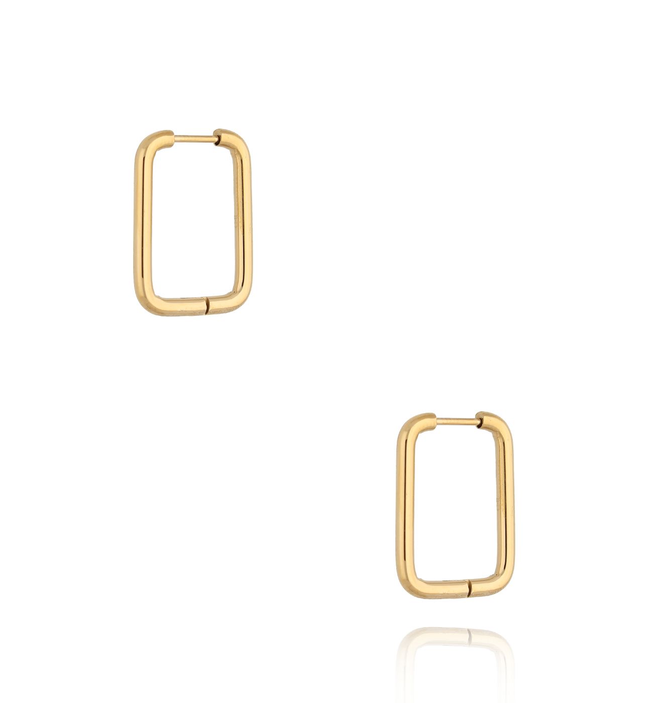 Kolczyki prostokąty złote It will work - By Dziubeka