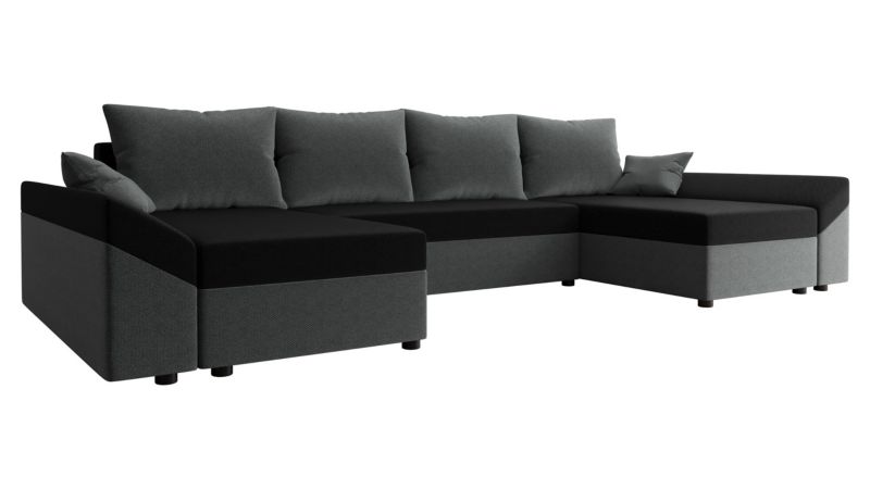 Narożnik rozkładany MIRJAN 24 Dante U Lux ciemny szary + czarny 1 szt.