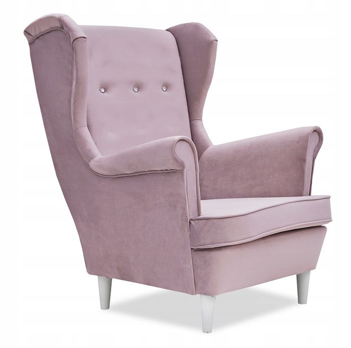Fotel uszak do salonu Family Meble ARI różowy 1szt