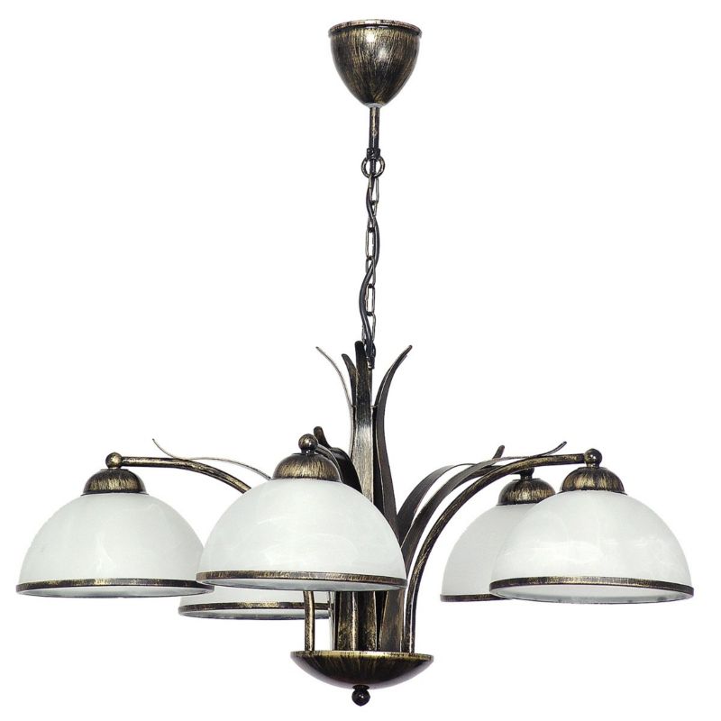 Lampa wisząca Luminex Korfu 0404 złota patyna dekoracyjna 5xE27 x 15W 1 szt.