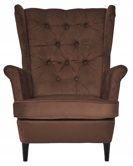 Fotel uszak do salonu Family Meble Gaja brązowy 1szt