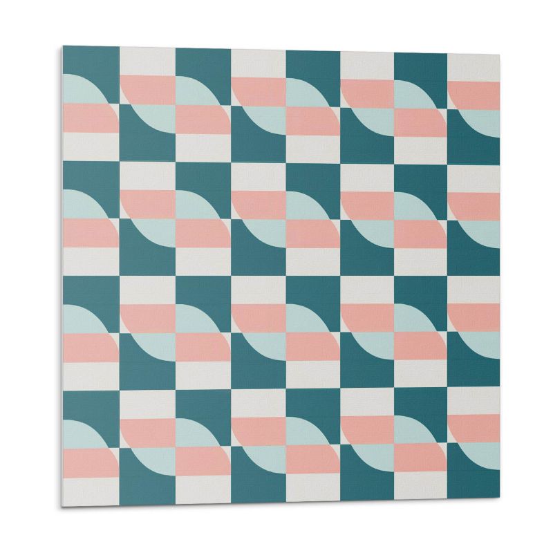 Kafelki samoprzylepne Wallfluent 50x50 cm Wzór kratki w stylu geometrycznym 4 szt.