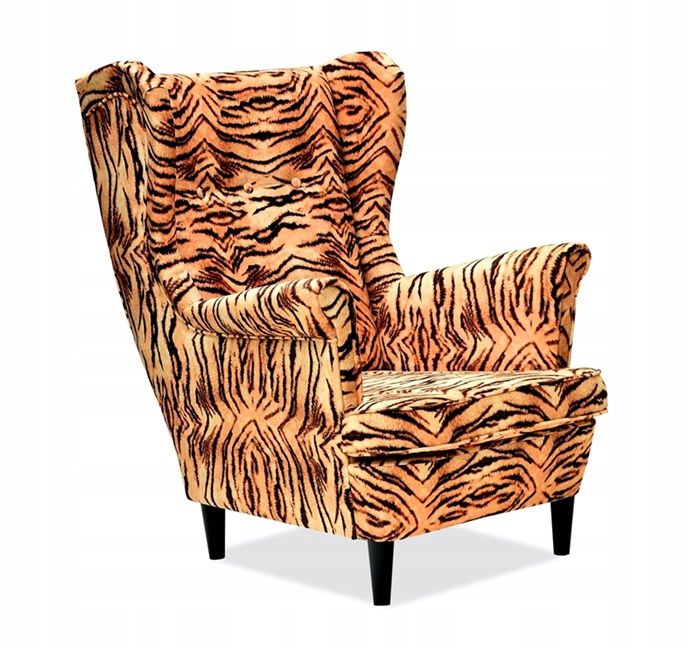 Fotel uszak do salonu Family Meble ARI PRINT paski 1szt