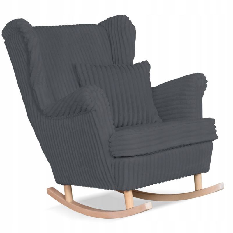 Fotel uszak do salonu bujany Family Meble Rene ciemno szary 1szt