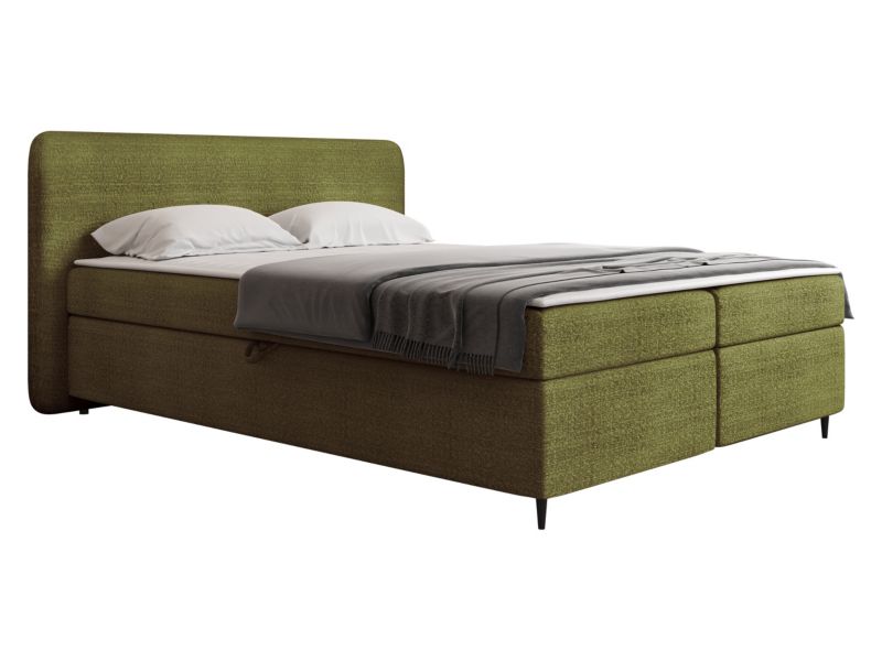 Łóżko kontynentalne MIRJAN 24 Boho II 160x200 oliwkowy 1 szt.